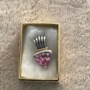 Pink gemstone charm